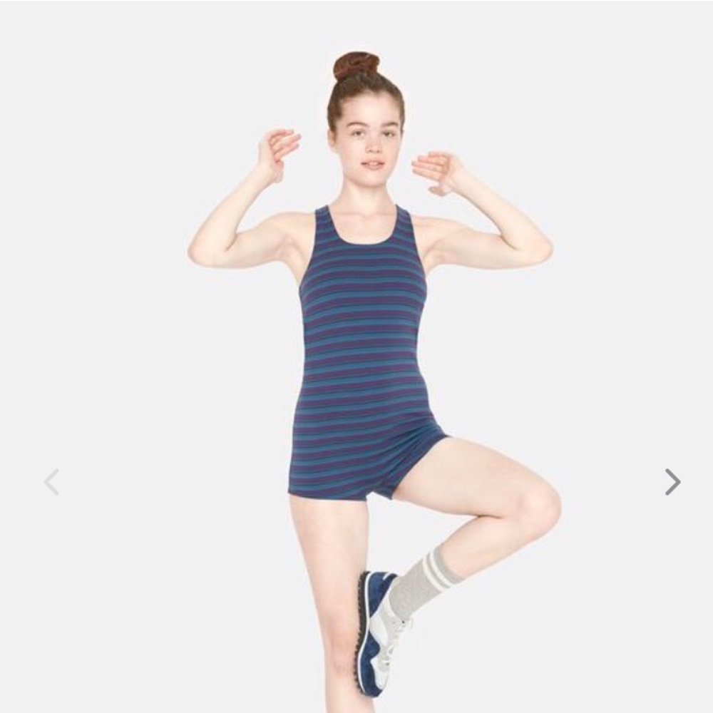Outdoor Voices Striped Silverstein Bodysuit
